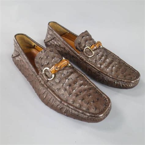 gucci ostrich loafers vintage|pre owned gucci loafers.